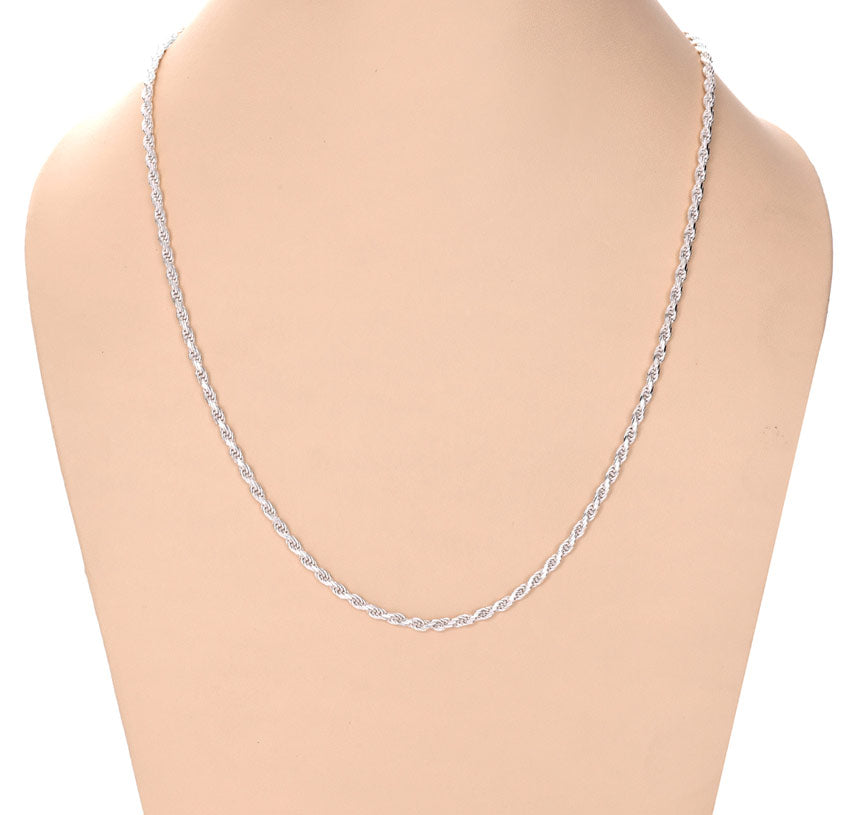 Party Wear Fashion Frill Silver Plated Chain for Boys and Men FF429, Size:  22 Inches at Rs 90/piece in Delhi